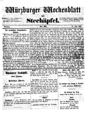 Würzburger Wochenblatt und Stechäpfel (Würzburger Stechäpfel) Samstag 21. Juli 1866