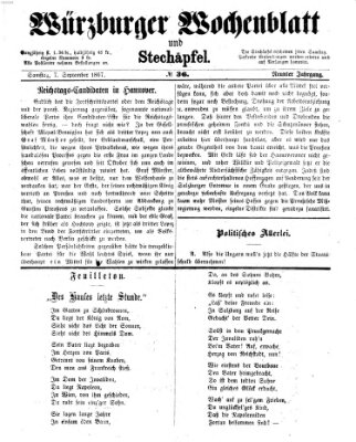 Würzburger Wochenblatt und Stechäpfel (Würzburger Stechäpfel) Samstag 7. September 1867