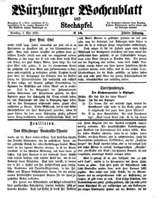 Würzburger Wochenblatt und Stechäpfel (Würzburger Stechäpfel) Samstag 2. Mai 1868