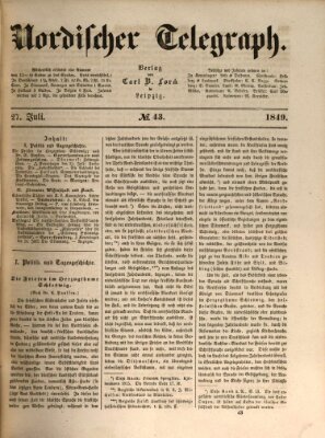 Nordischer Telegraph Freitag 27. Juli 1849