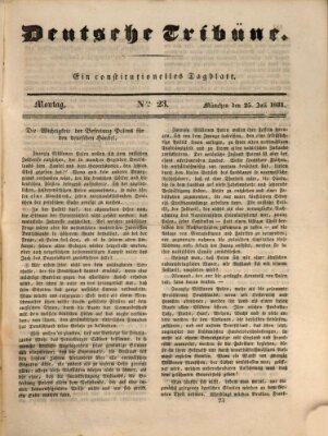 Deutsche Tribüne Montag 25. Juli 1831