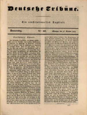 Deutsche Tribüne Donnerstag 27. Oktober 1831