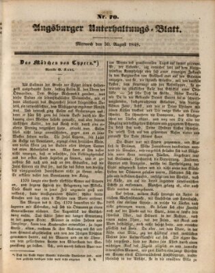 Augsburger Unterhaltungs-Blatt Mittwoch 30. August 1848