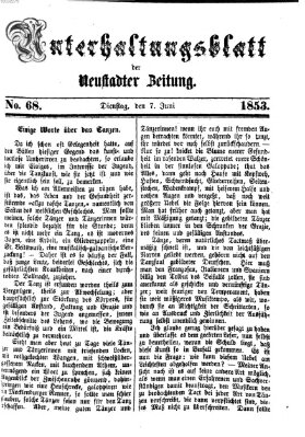 Neustadter Zeitung Dienstag 7. Juni 1853