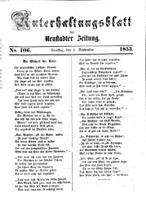 Neustadter Zeitung Samstag 3. September 1853