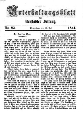 Neustadter Zeitung Donnerstag 13. Juli 1854