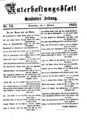 Neustadter Zeitung Donnerstag 1. Februar 1855