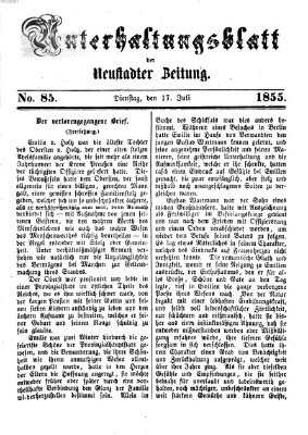 Neustadter Zeitung Dienstag 17. Juli 1855