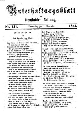 Neustadter Zeitung Donnerstag 1. November 1855