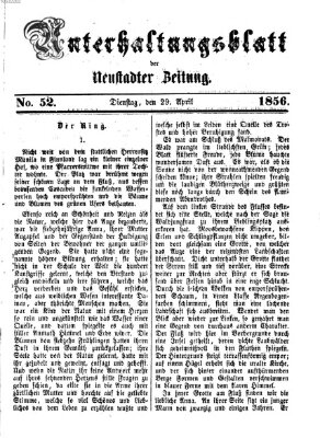 Neustadter Zeitung Dienstag 29. April 1856