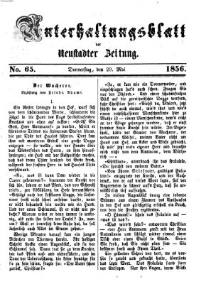 Neustadter Zeitung Donnerstag 29. Mai 1856