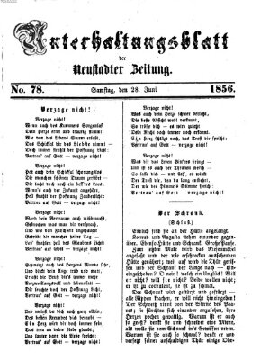 Neustadter Zeitung Samstag 28. Juni 1856