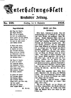 Neustadter Zeitung Samstag 6. September 1856
