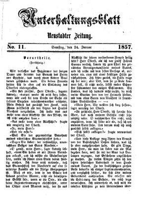 Neustadter Zeitung Samstag 24. Januar 1857