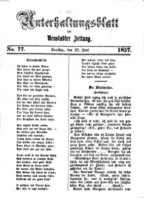 Neustadter Zeitung Samstag 27. Juni 1857