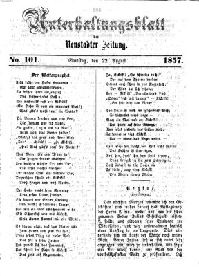 Neustadter Zeitung Samstag 22. August 1857