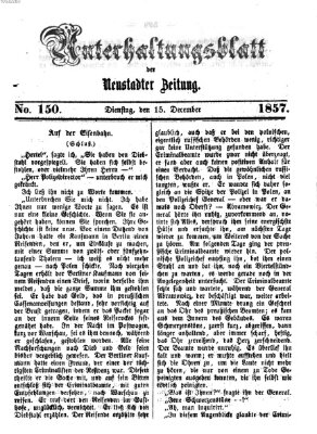 Neustadter Zeitung Dienstag 15. Dezember 1857