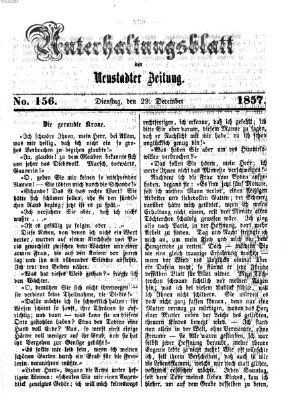 Neustadter Zeitung Dienstag 29. Dezember 1857
