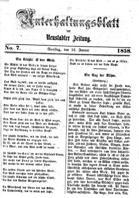 Neustadter Zeitung Samstag 16. Januar 1858