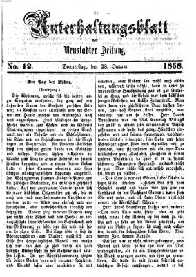 Neustadter Zeitung Donnerstag 28. Januar 1858