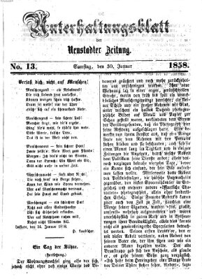 Neustadter Zeitung Samstag 30. Januar 1858