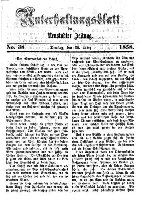 Neustadter Zeitung Dienstag 30. März 1858