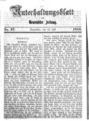 Neustadter Zeitung Donnerstag 22. Juli 1858