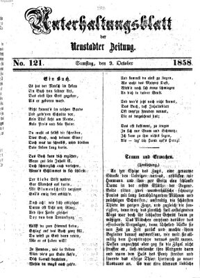 Neustadter Zeitung Samstag 9. Oktober 1858