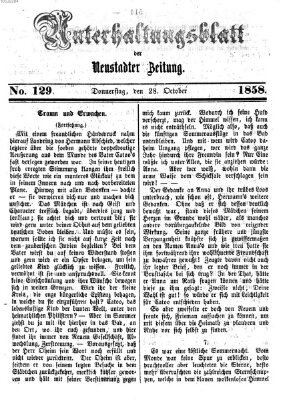 Neustadter Zeitung Donnerstag 28. Oktober 1858