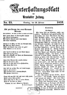 Neustadter Zeitung Samstag 26. Februar 1859