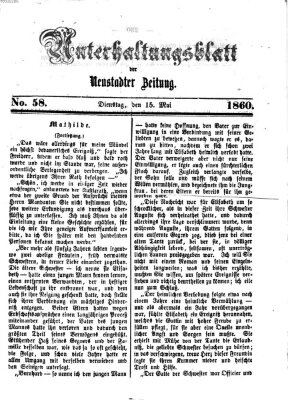 Neustadter Zeitung Dienstag 15. Mai 1860