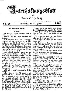Neustadter Zeitung Donnerstag 28. Februar 1861
