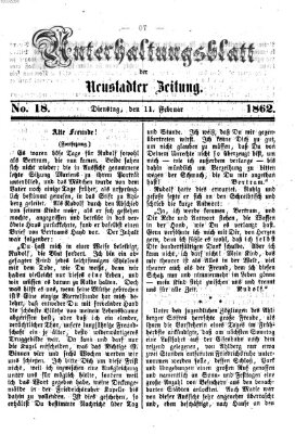 Neustadter Zeitung Dienstag 11. Februar 1862
