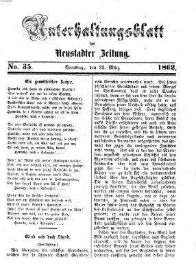 Neustadter Zeitung Samstag 22. März 1862