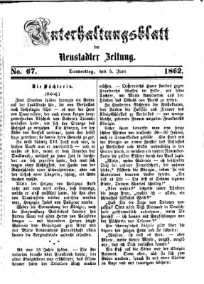 Neustadter Zeitung Donnerstag 5. Juni 1862