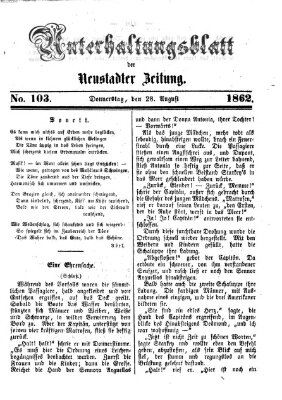 Neustadter Zeitung Donnerstag 28. August 1862