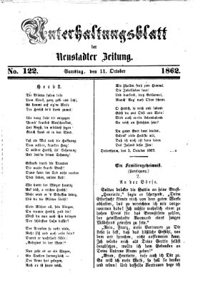 Neustadter Zeitung Samstag 11. Oktober 1862