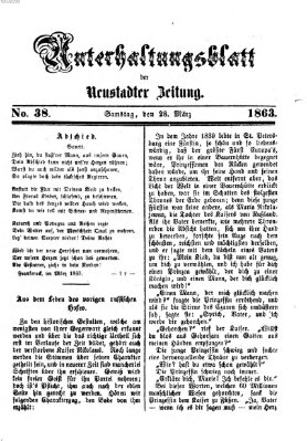 Neustadter Zeitung Samstag 28. März 1863