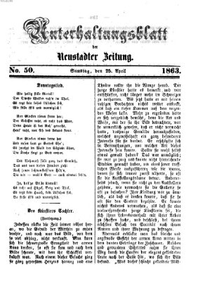 Neustadter Zeitung Samstag 25. April 1863