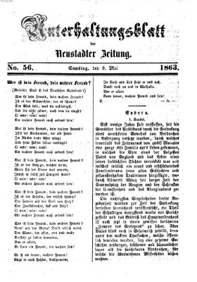 Neustadter Zeitung Samstag 9. Mai 1863