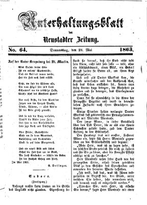 Neustadter Zeitung Donnerstag 28. Mai 1863
