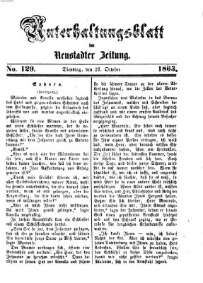 Neustadter Zeitung Dienstag 27. Oktober 1863