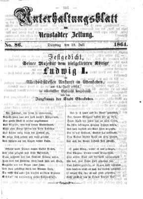 Neustadter Zeitung Dienstag 19. Juli 1864