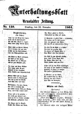 Neustadter Zeitung Samstag 19. November 1864