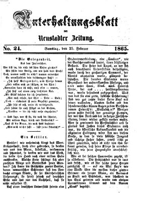 Neustadter Zeitung Samstag 25. Februar 1865