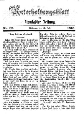 Neustadter Zeitung Mittwoch 12. Juli 1865