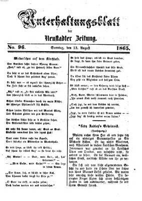 Neustadter Zeitung Sonntag 13. August 1865