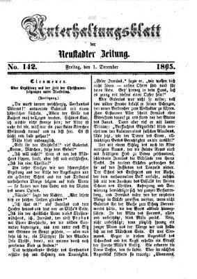 Neustadter Zeitung Freitag 1. Dezember 1865