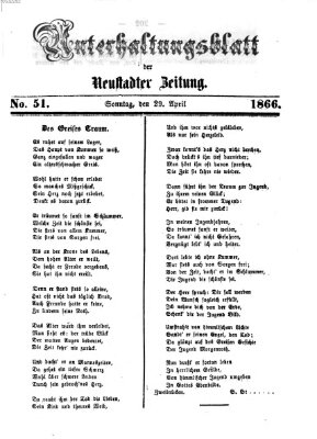 Neustadter Zeitung Sonntag 29. April 1866