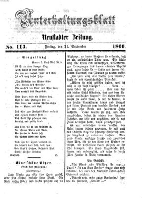 Neustadter Zeitung Freitag 21. September 1866